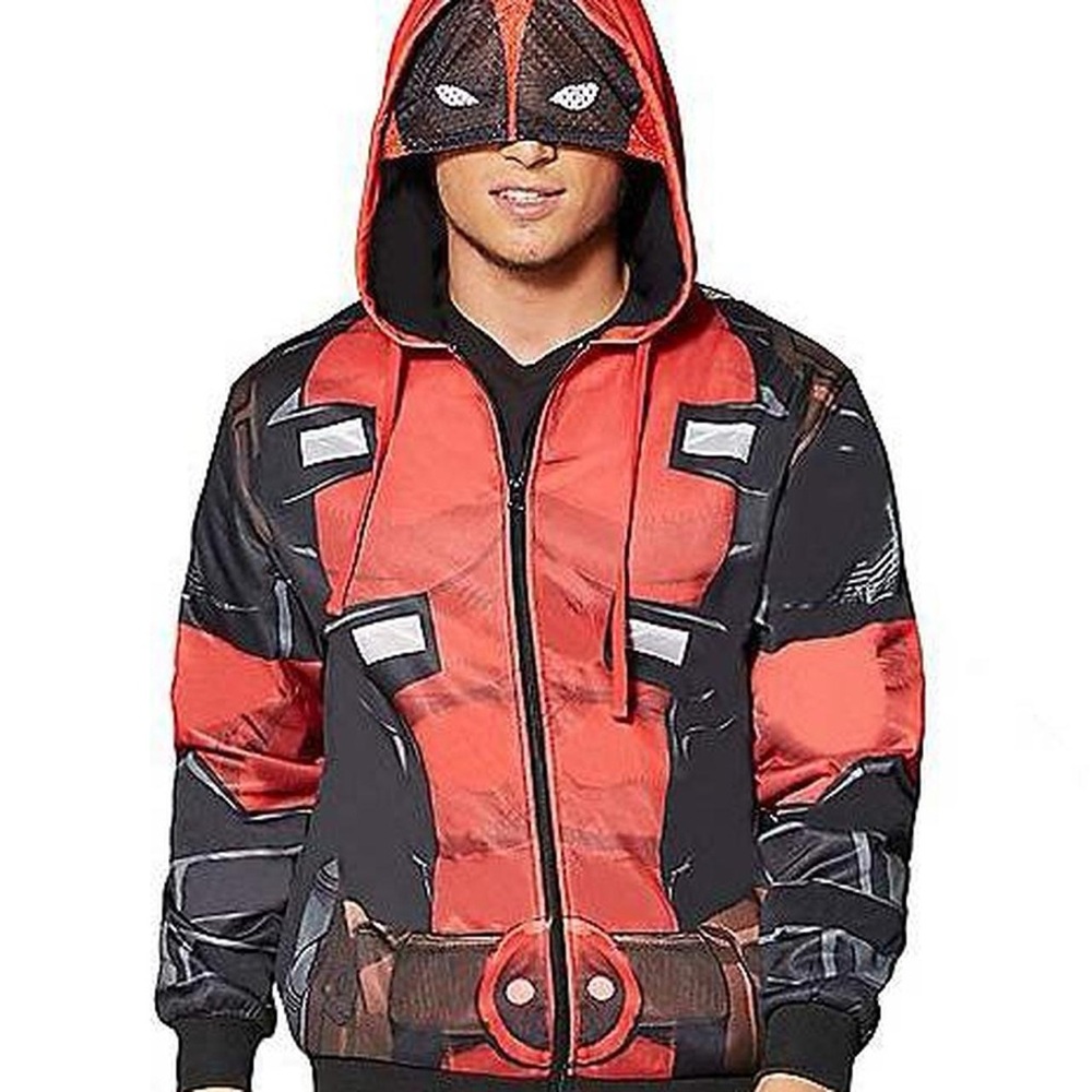 Adult Deadpool hoodie with built in mask